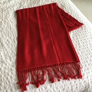 Classic Red Silk Pashmina